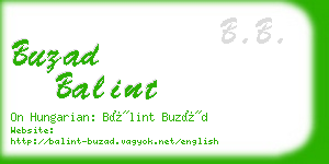 buzad balint business card